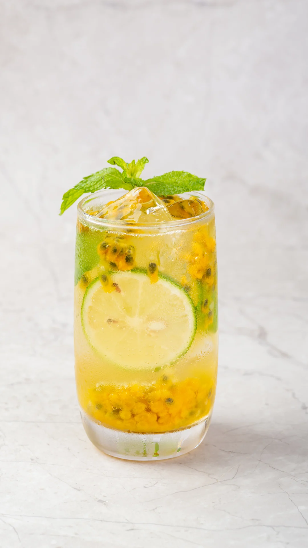 Lime passionfruit pudding drops