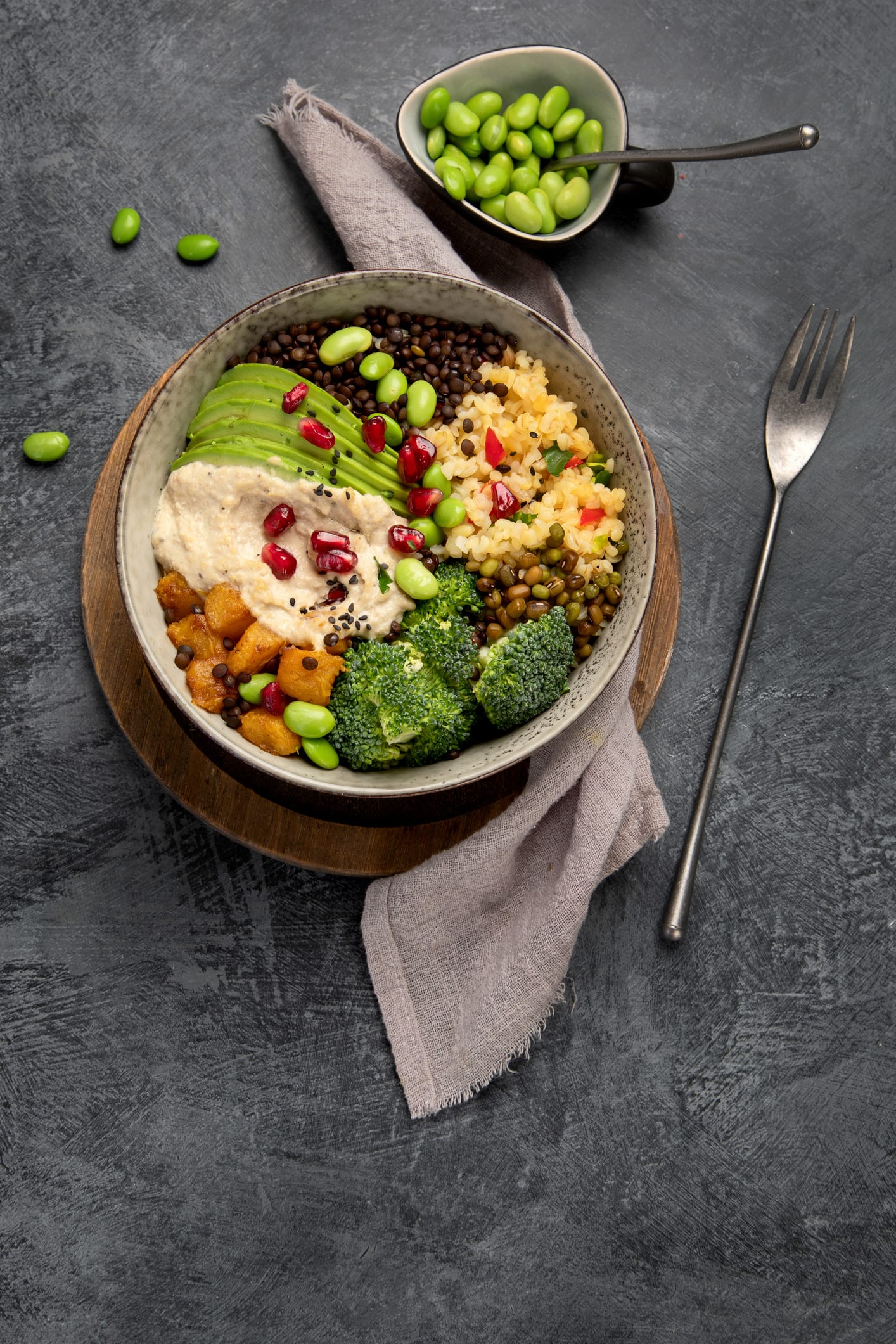 Berbere-spiced pumpkin with broccoli fatteh recipe