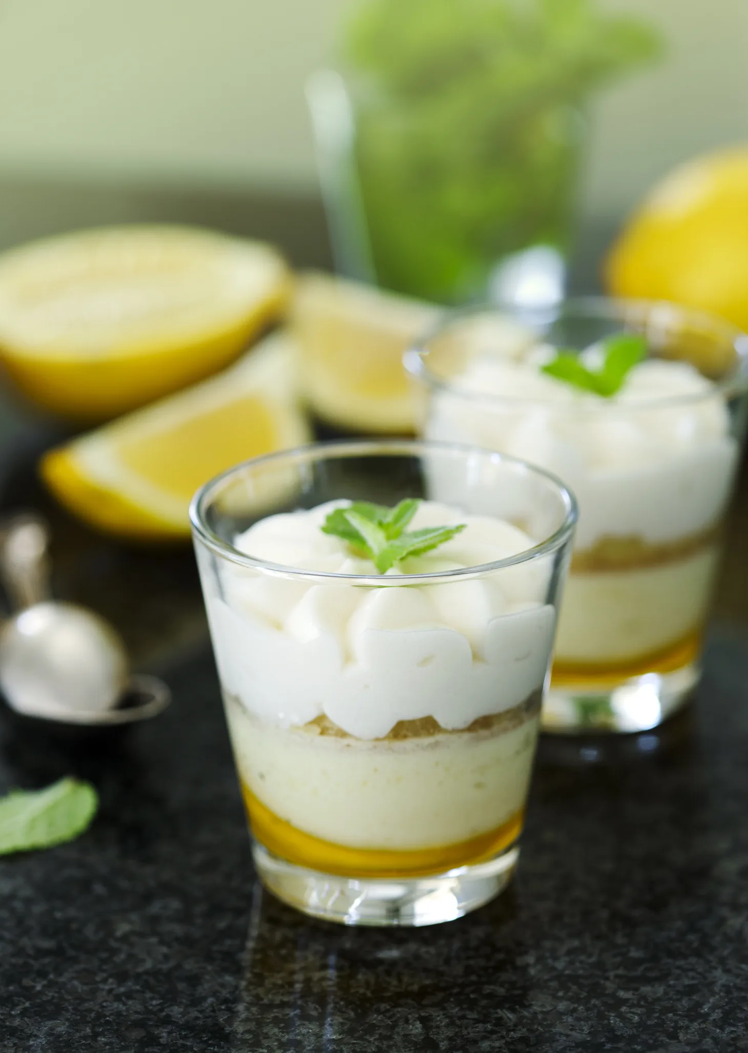 Limoncello pudding