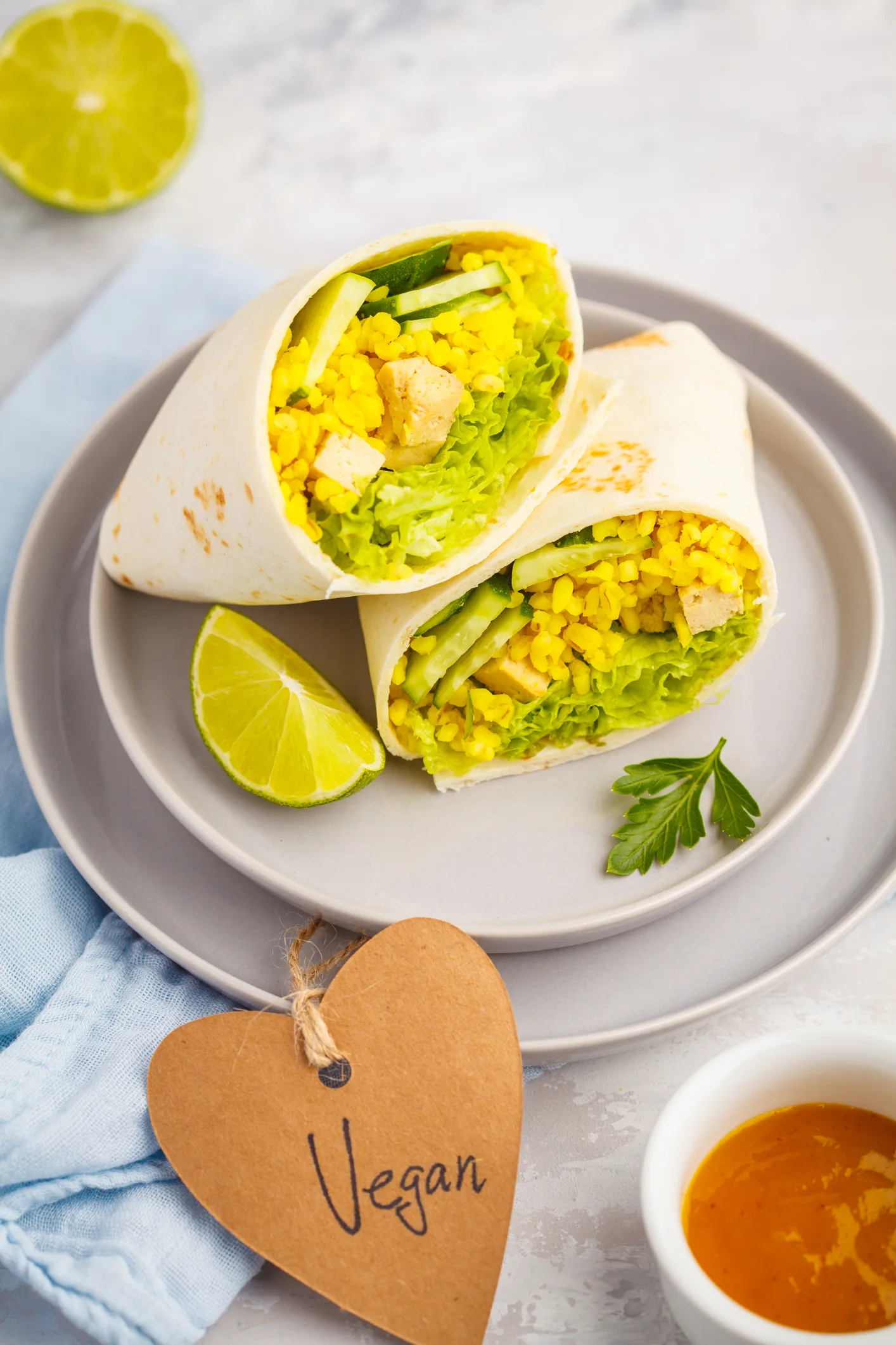 Roast vegetable salad with curry dressing