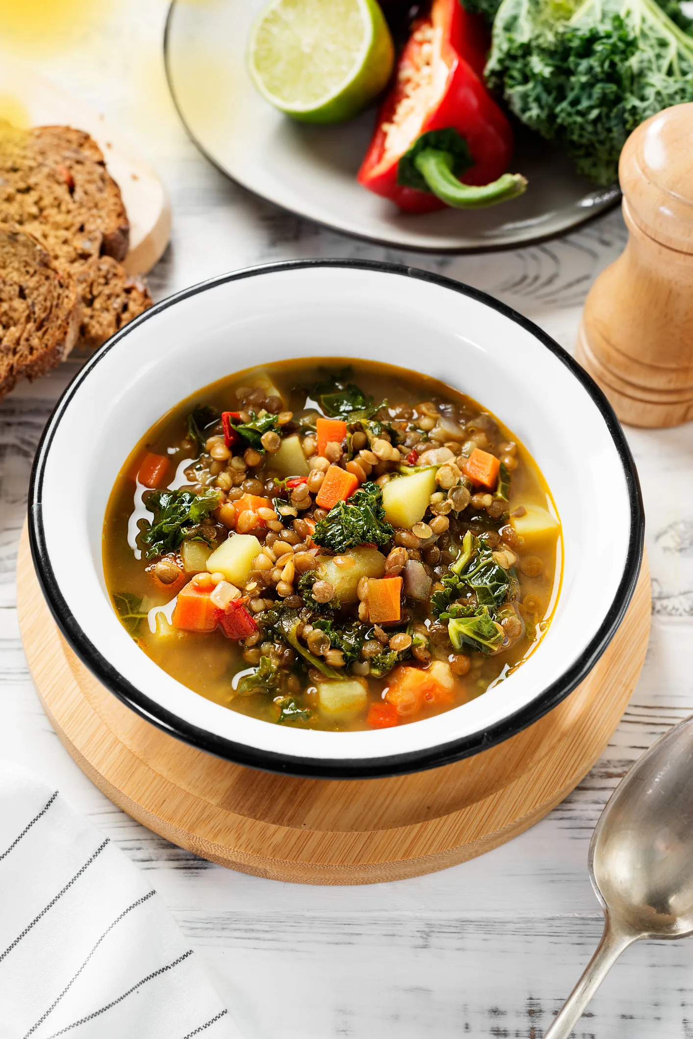 Vegetable and lentil curry