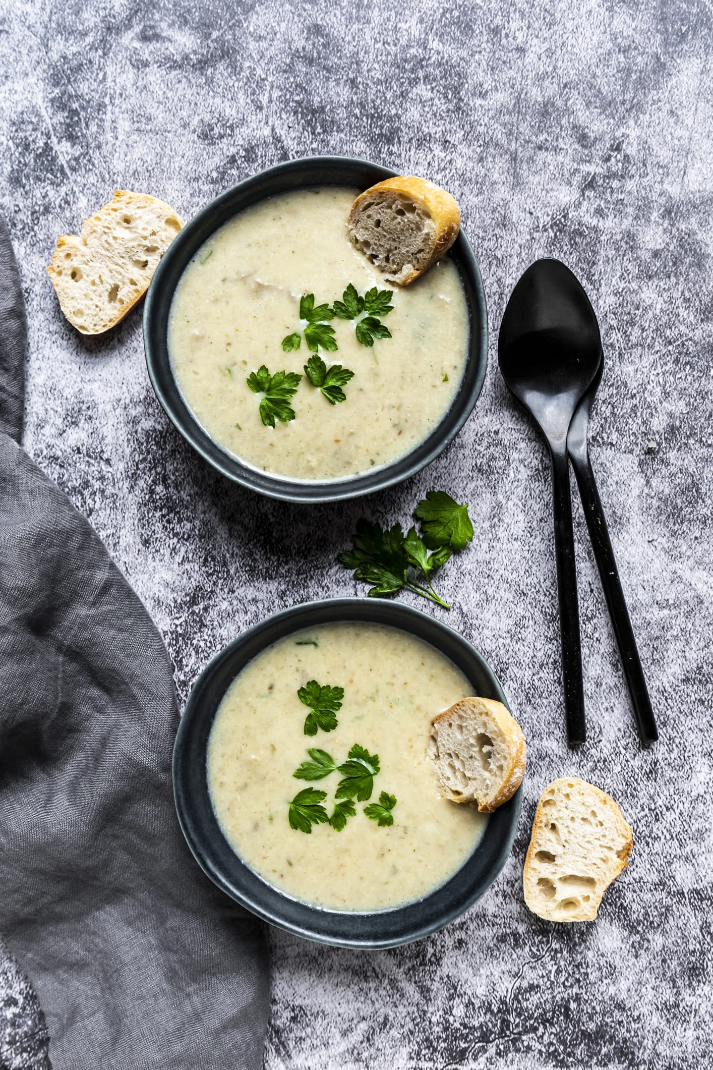 Kinda-creamy mushroom soup