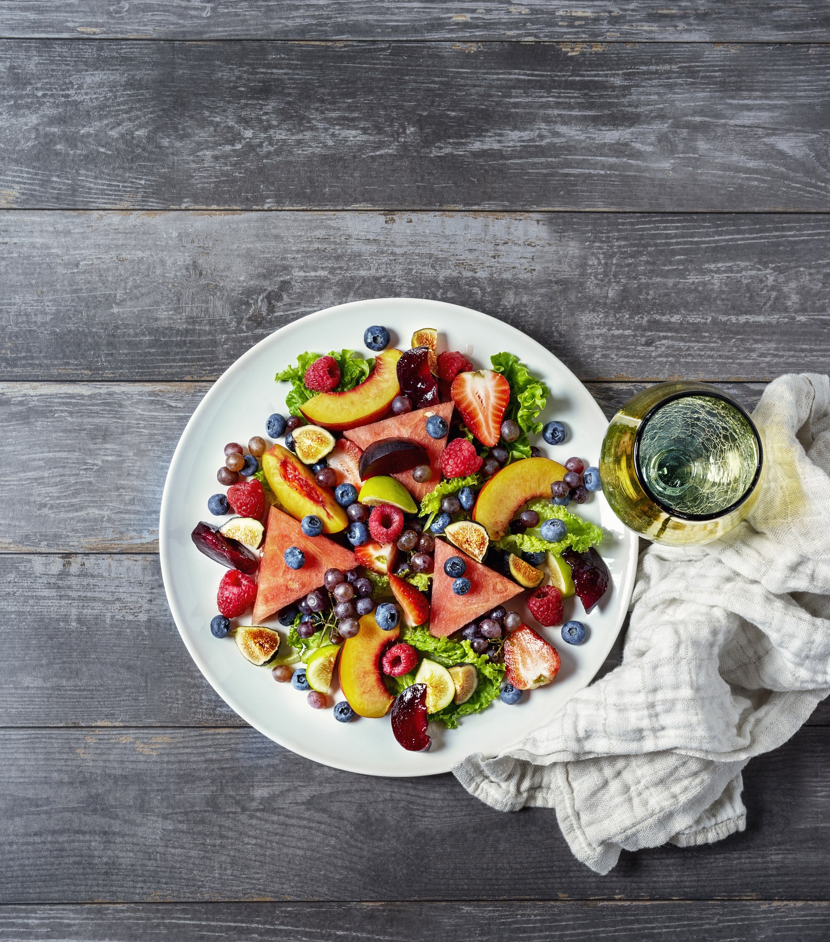 Tropical fruit salad with coconut muesli Home