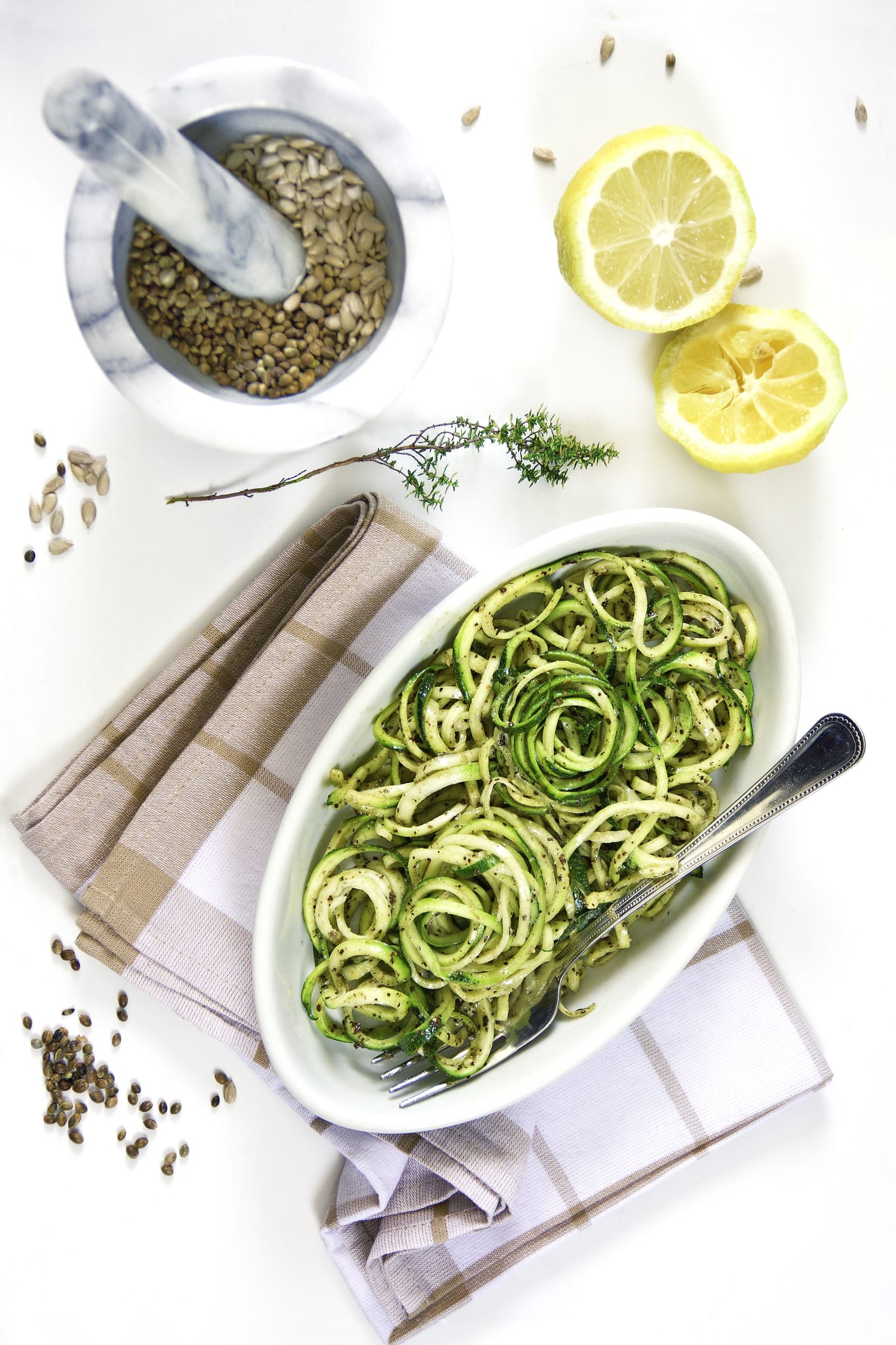 Plates to pick you up: Crab and courgette spaghetti 