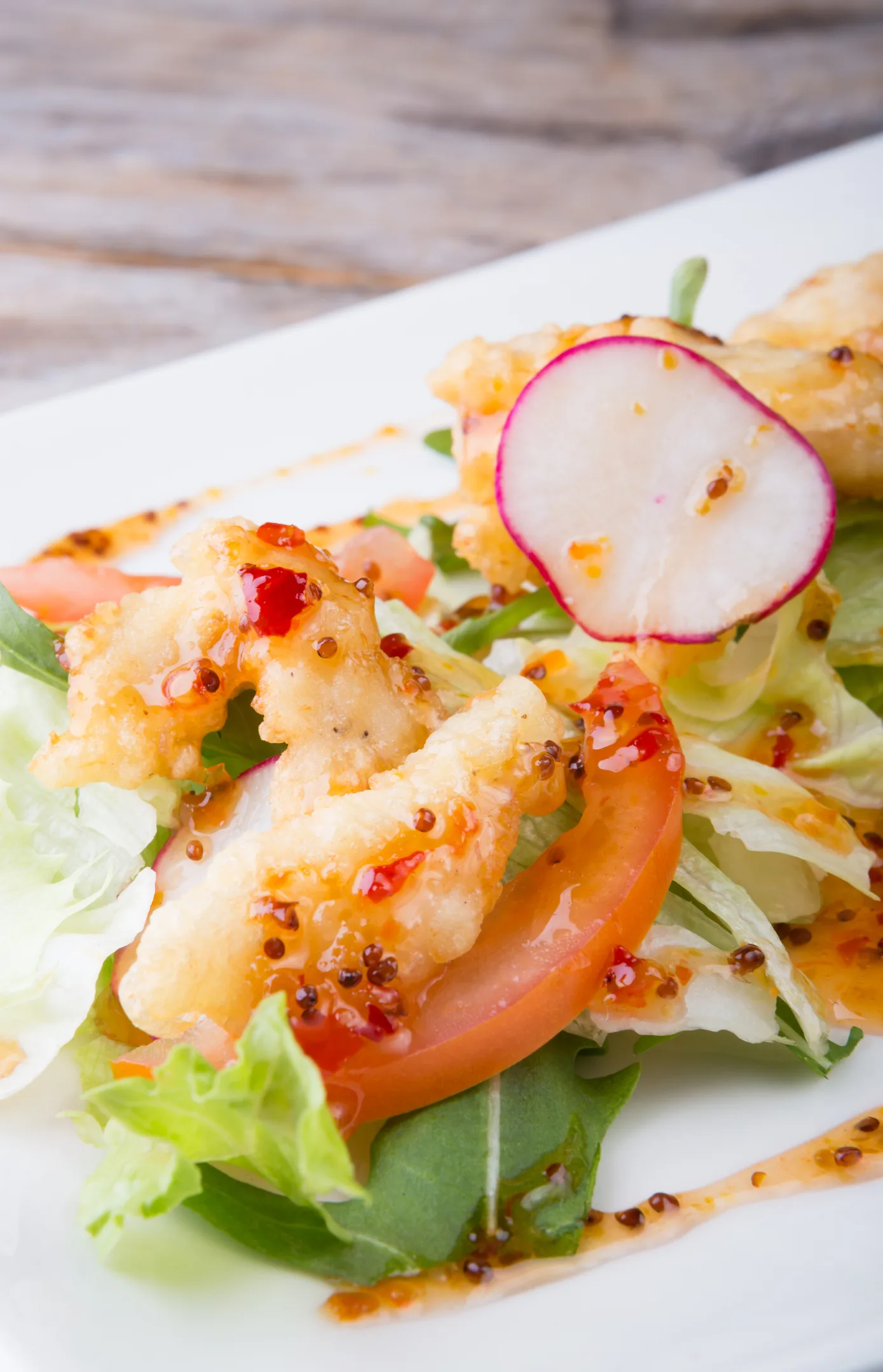 Roast vegetable salad with curry dressing