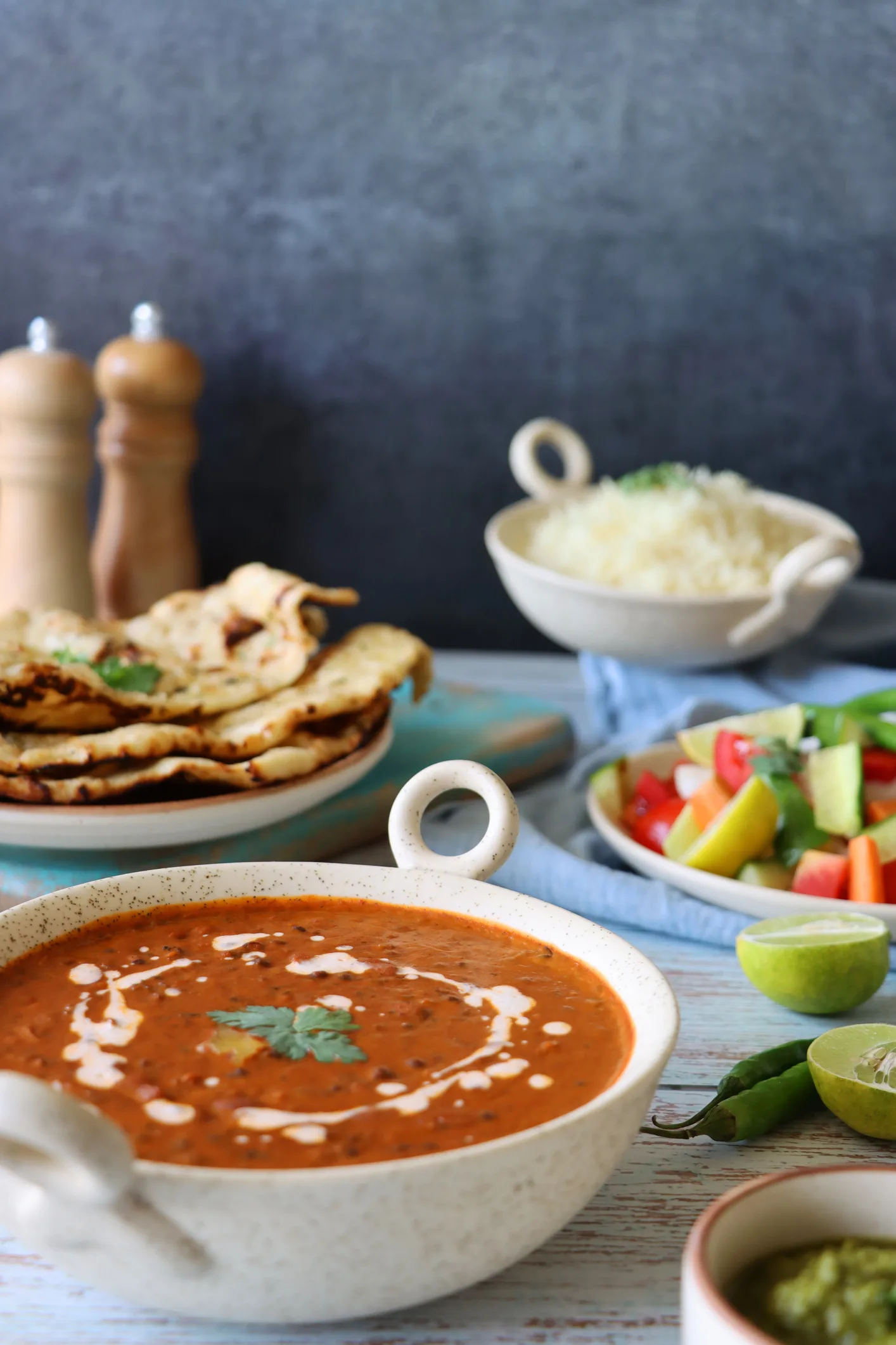 Roast vegetable salad with curry dressing