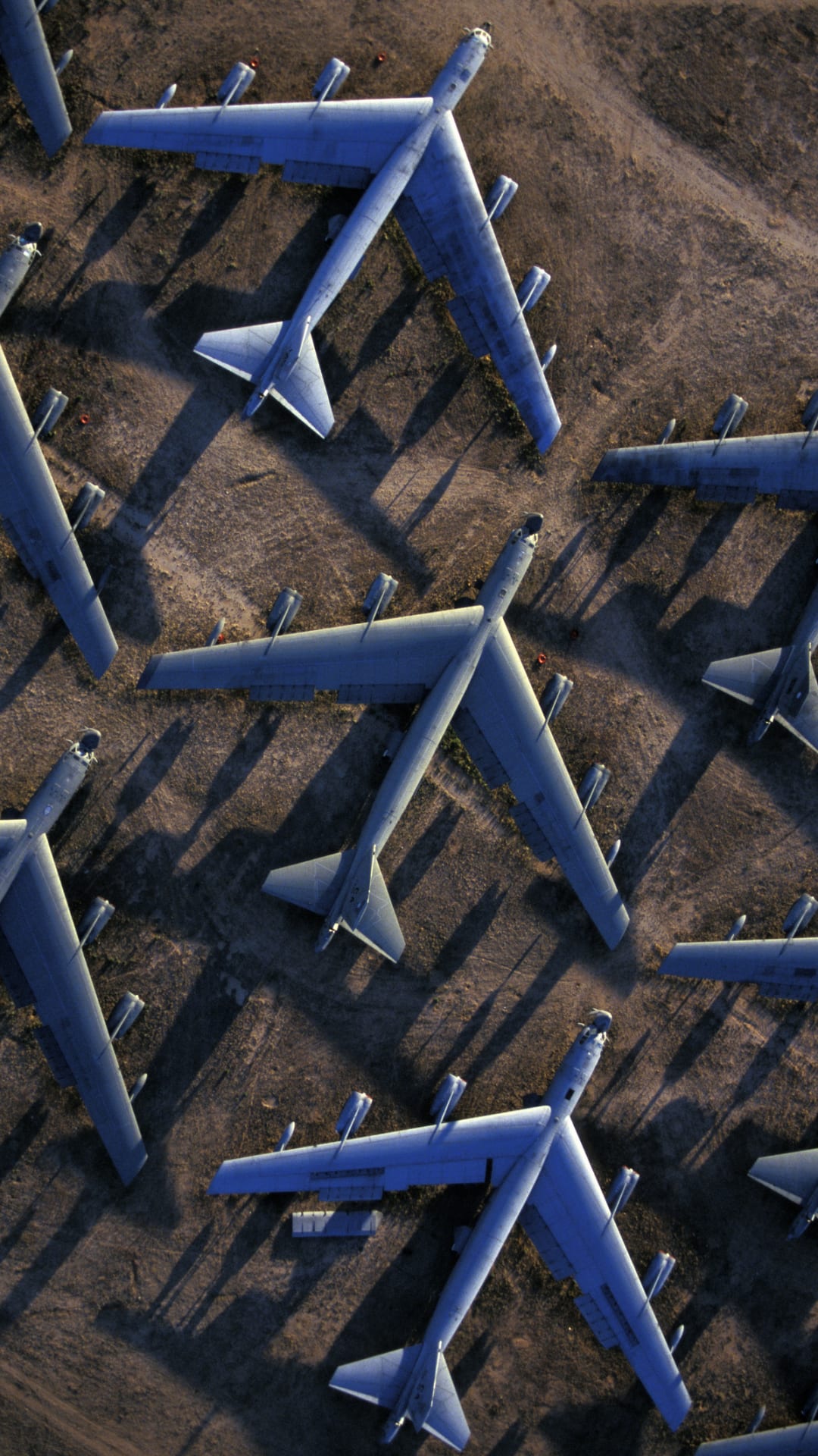 Hundreds of snake-infested jets sit idle in the California desert