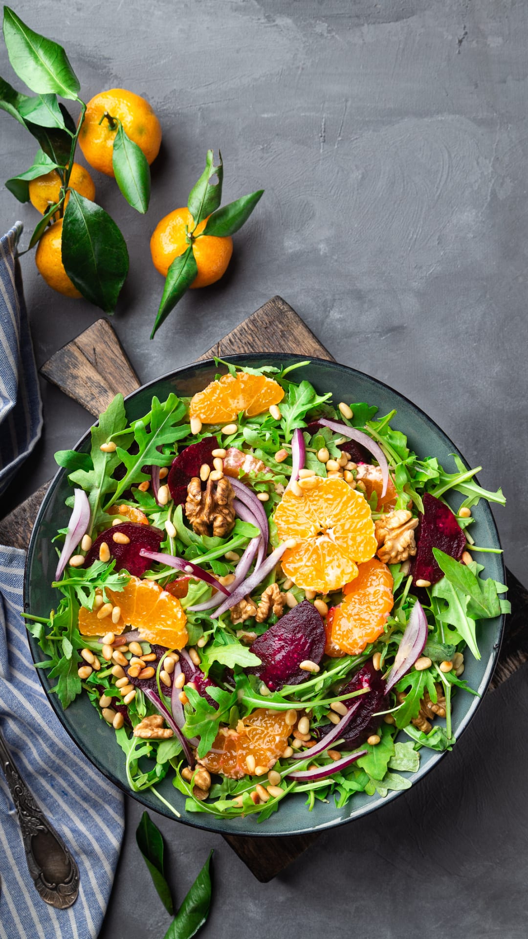 Ensalada de rúcula y mandarina: fresca y deliciosa