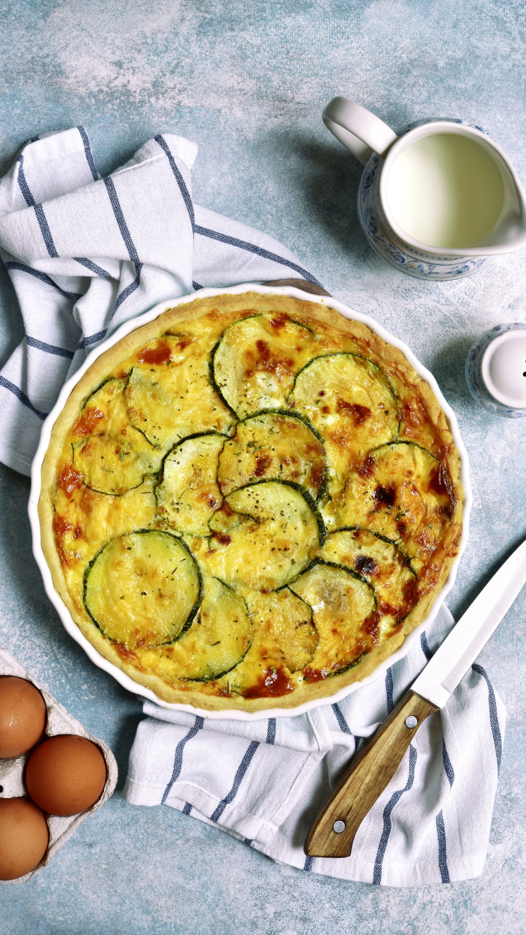 Sin harina, disfruta una rica tortilla de zucchini al horno