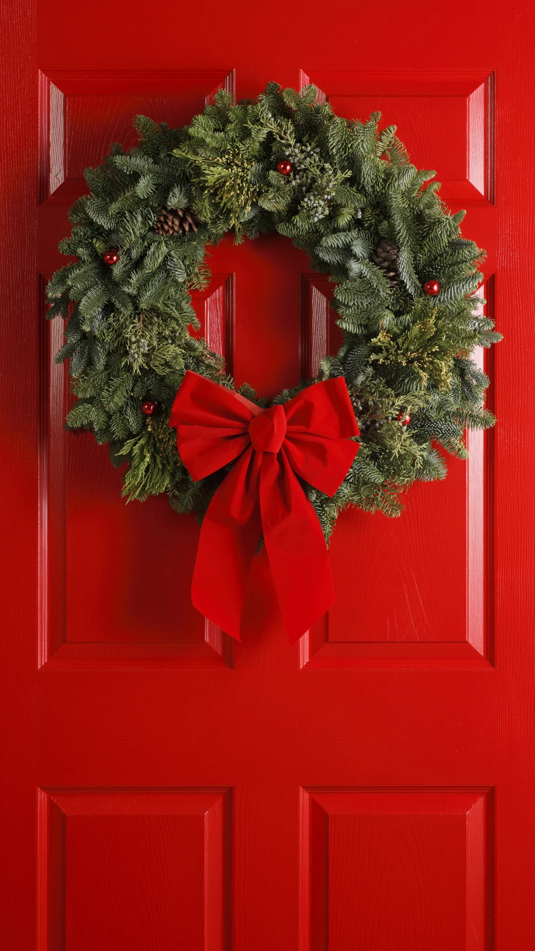 How to hang a Christmas wreath without damaging your door