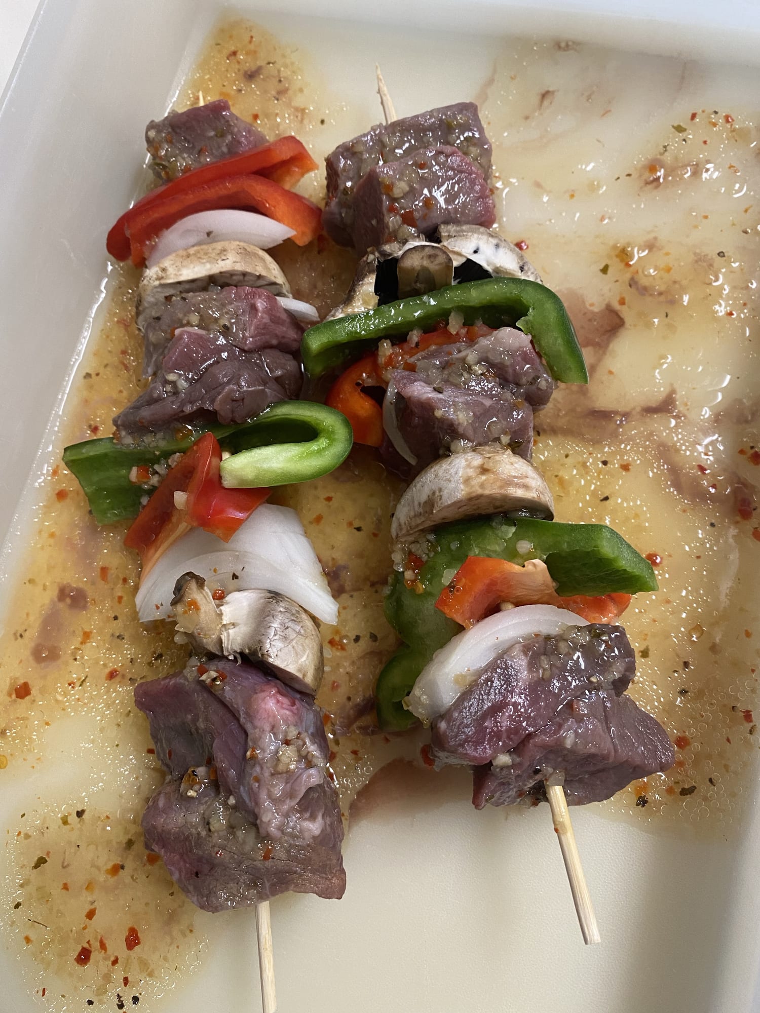 Air fryer steak and veggie skewers are the easiest kebabs you'll ever make