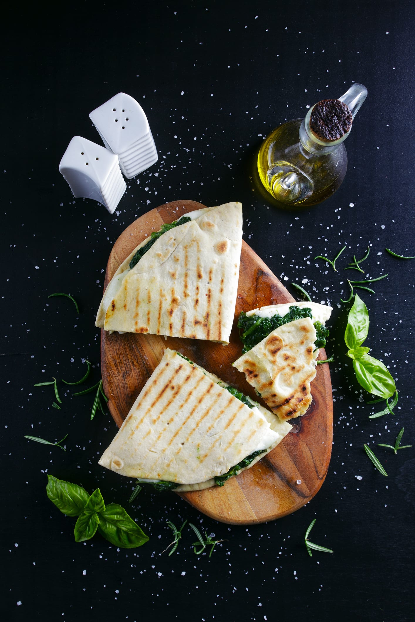 Piadine light robiola e spinaci | leggere gustose e veloci