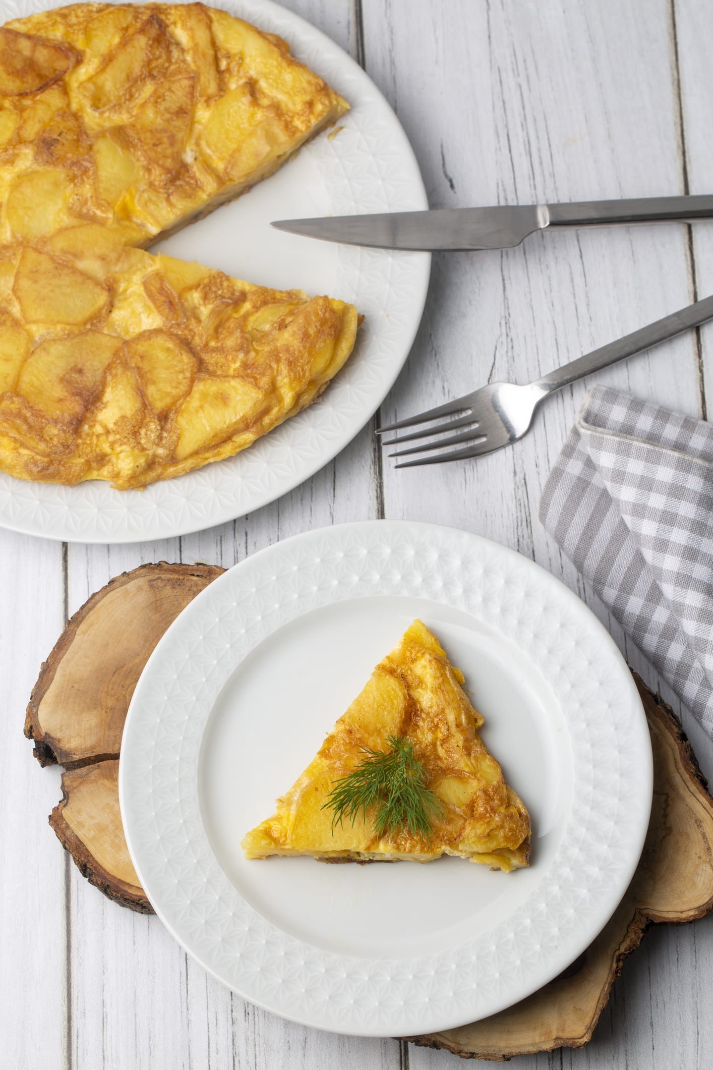 Purple Broccoli and Chorizo Spanish Omelette